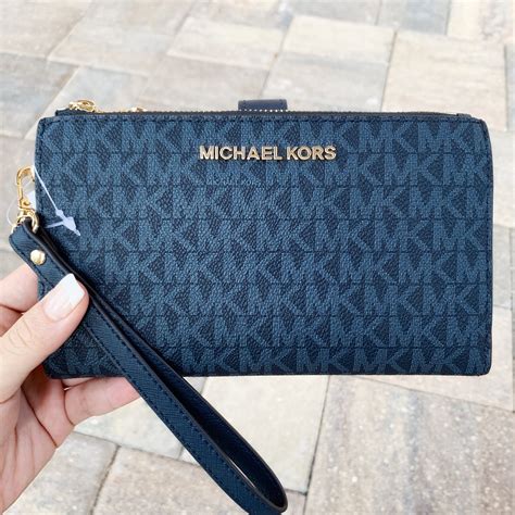 michael kors wallet phone cases|michael kors double zip wallet.